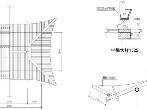  長(zhǎng)方亭cad施工圖 