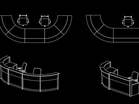  接待台cad图库 