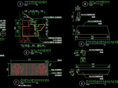  玻璃幕亭子cad施工图 