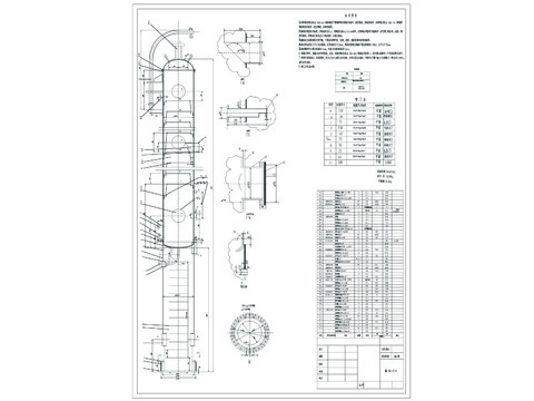  板式精馏塔装CAD节点大样 