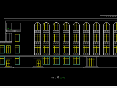  食堂全套建筑施工图 