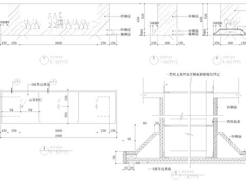  欧式新古典厨房cad立面图 