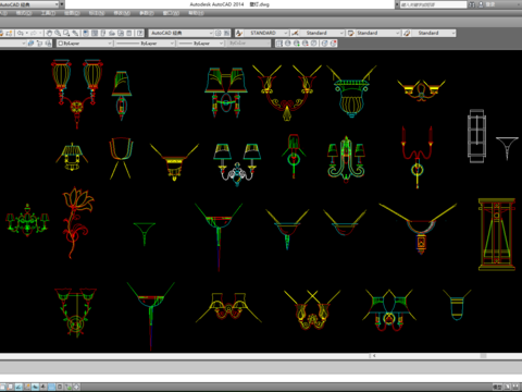  雕花装饰CAD图库 