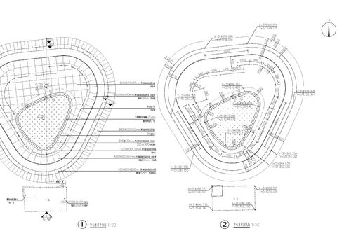  现代涌泉水景cad大样图 