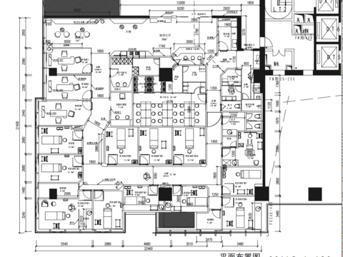  醫(yī)療美容診所cad施工圖 