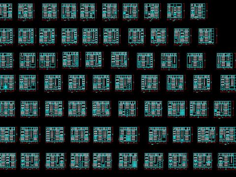  立式衣柜cad图库 