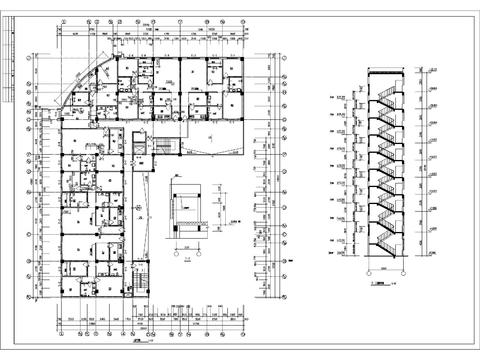  小區(qū)住建筑及結構CAD施工圖 