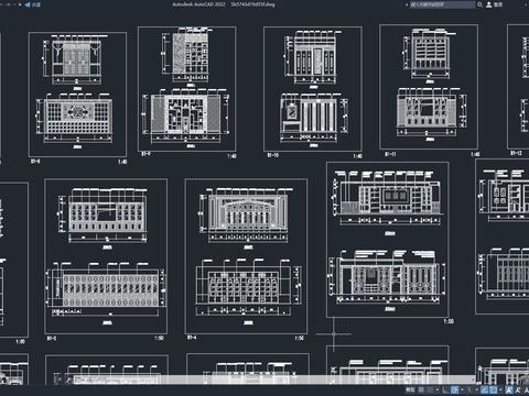  CAD室内装饰柜设计cad图库 