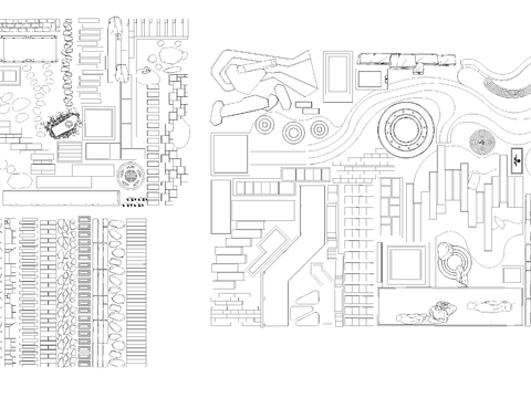  石板路图库cad施工图 