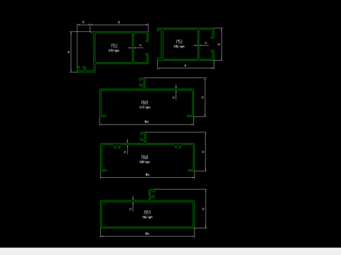  铝合金型材节点大样图 