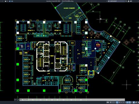  西餐厅 自助餐厅cad平面图 