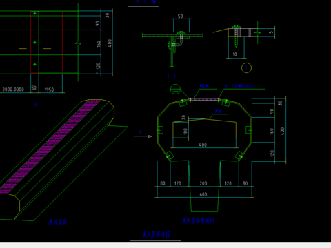  通风屋脊节点图 