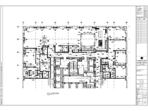  [_北京]银泰543㎡三居平层装修CAD施工图 