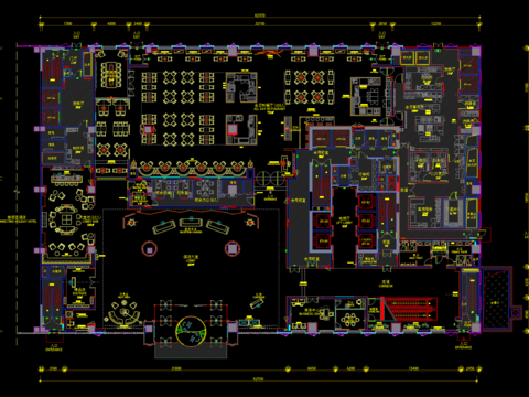  酒店大堂cad平面图 