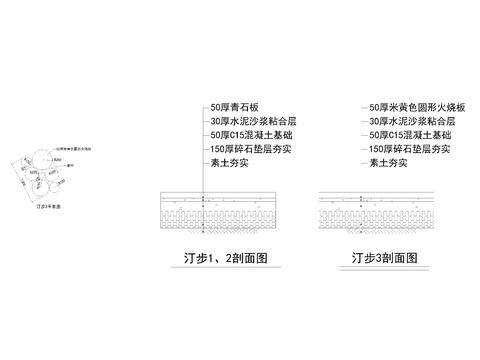 园林景观绿化，公园景观cad大样图 