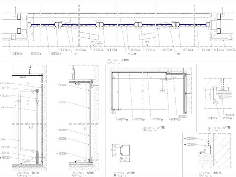  屏风墙身节点大样图 