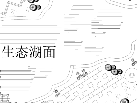  某渡假村绿化规划cad施工图 