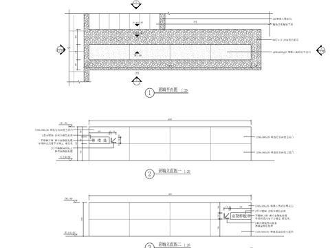  入口景墙节点大样图 