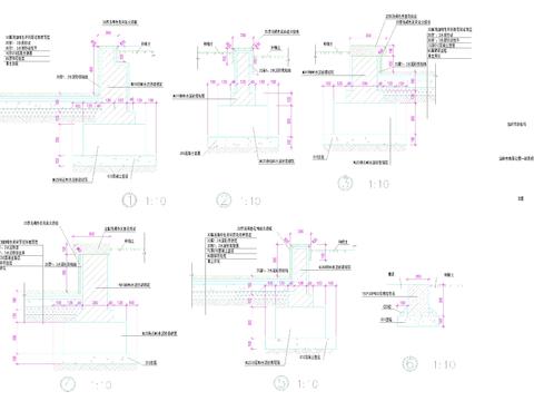  花坛围墙大样设计cad施工图 