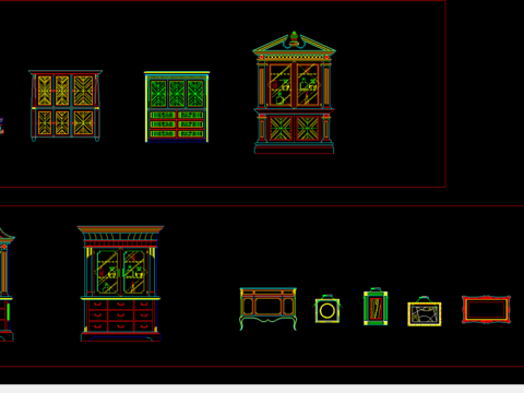  复古家具节点大样 