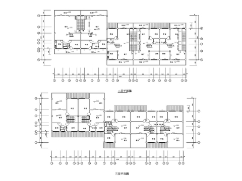  仿古民居建筑cad施工图 