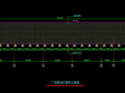  广告牌cad立面图 