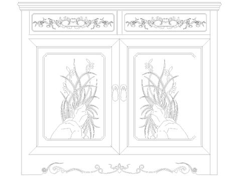  标准佛龛cad图库 