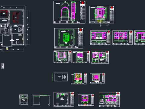  全屋定制家居柜子cad图库 