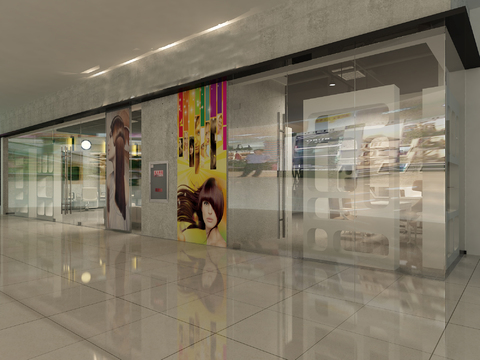  美容院cad施工圖 