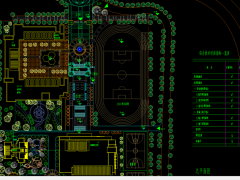  南海小学cad施工图 