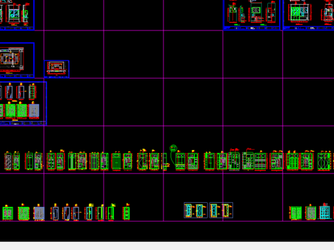 衣柜书桌立面全套施工图CAD库 