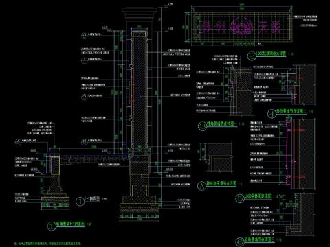  欧式小区 转角处节点大样 