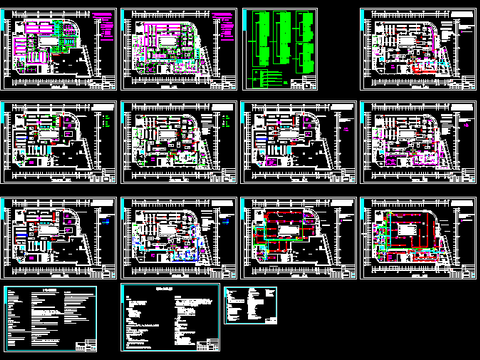  酒店电气空调排水CAD施工图 