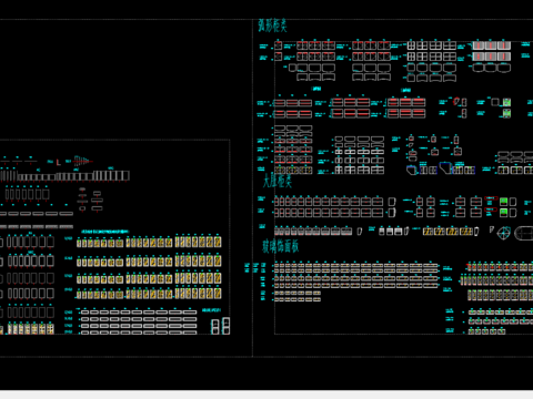  专业橱柜弧形柜cad图库 