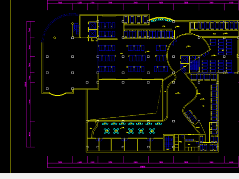  洗浴中心cad平面图 