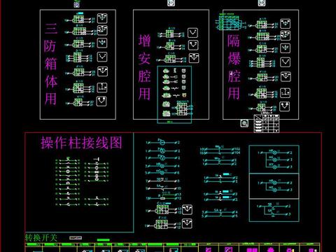  防爆电器通用模板大全CAD图纸 