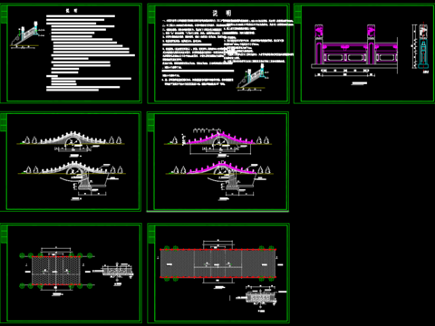  古典石桥cad建筑图 