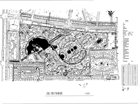  东泰花园小区cad规划图 