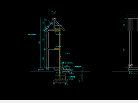  铺装台阶CAD施工图 