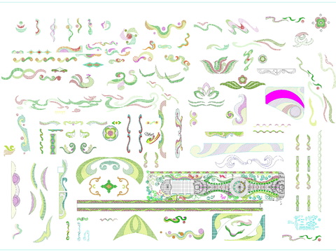  花坛模纹CAD图库 