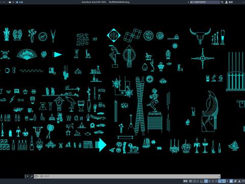  装饰品常用cad立面图库 