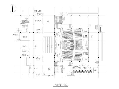  影劇院建筑方案CAD施工圖 