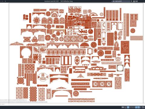  中式雕花CAD图库 