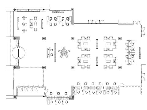  银行大厅平立剖节点大样 