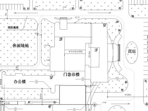  医院规划平面CAD施工图 