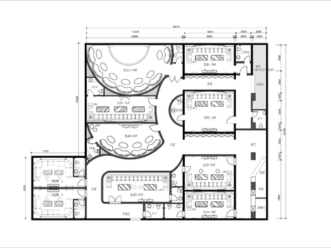  600㎡异形KTVcad平面图 