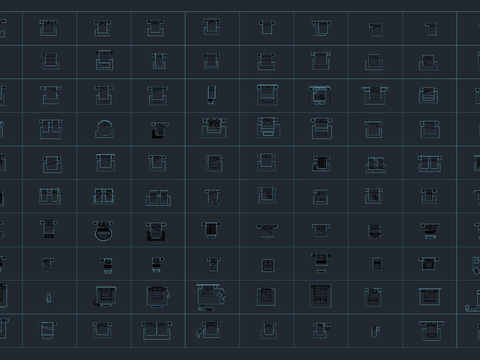  1000款床具CAD施工图 