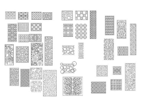  德国雕花cad图库 
