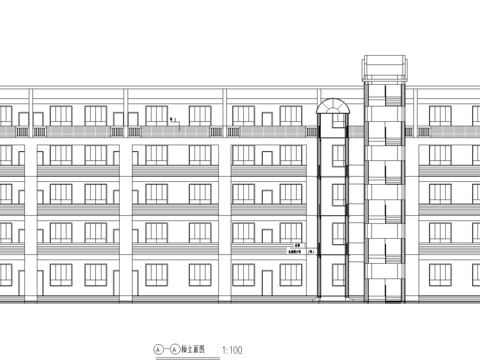  某中学教学实验楼CAD施工图 