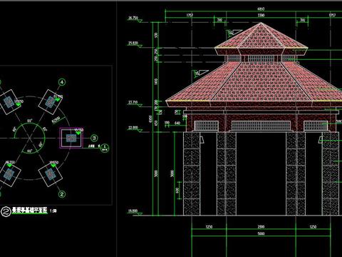  生态景亭节点大样 
